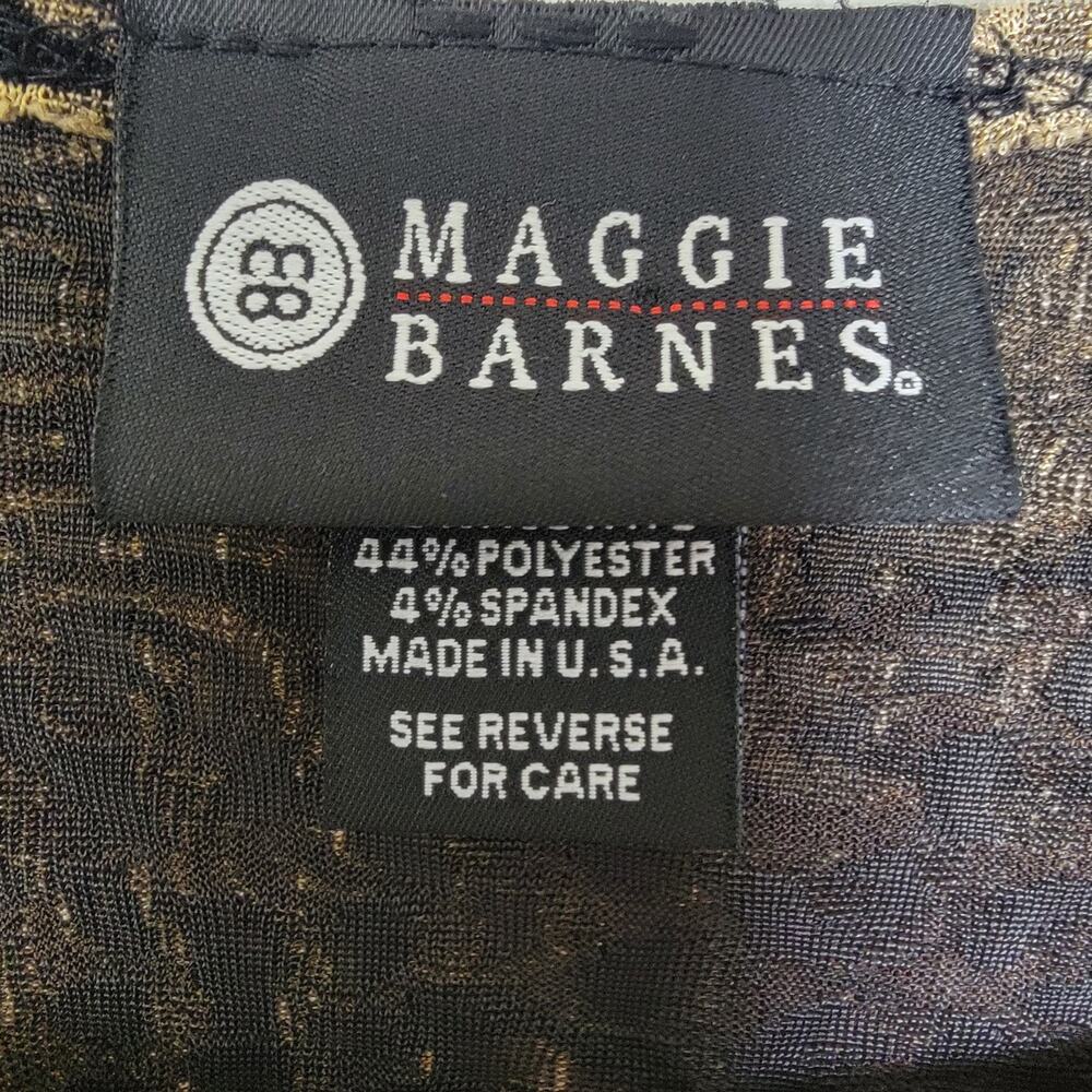 Maggie Barnes Fall Colors Top Womens 5X Floral Gold Accent Artsy Boho Romantic - Picture 7 of 7